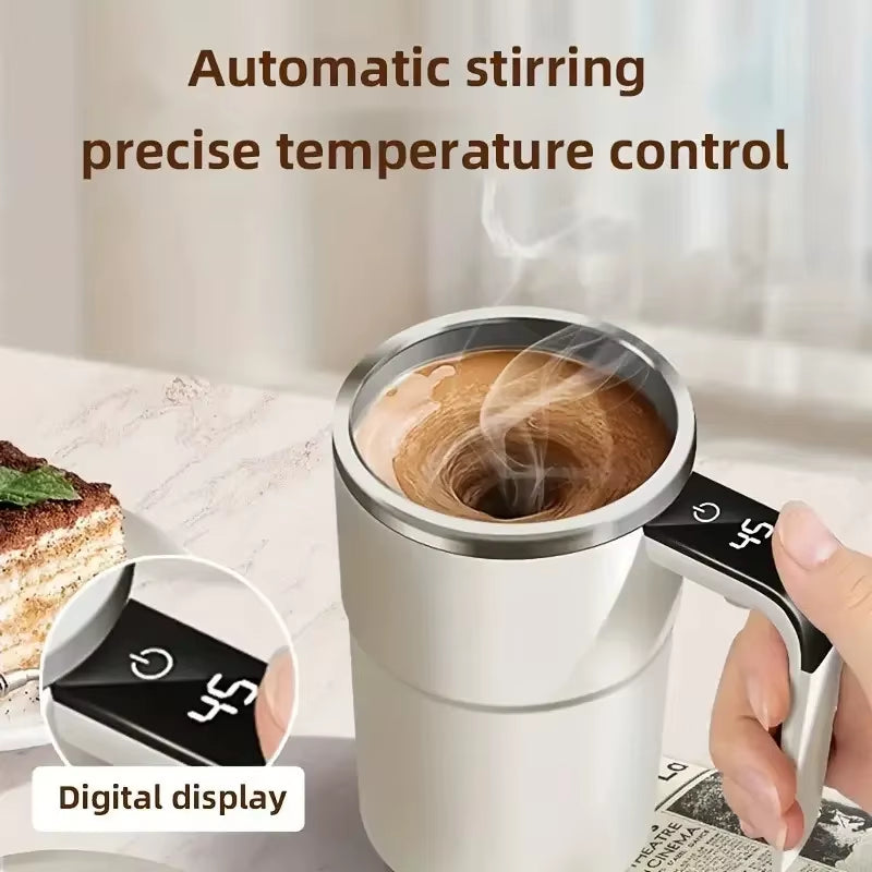 Revolutionary 380ML Electric Self-Mixing Coffee Mug with USB Charging and Waterproof Design - Perfect for Effortless Beverages Anywhere!