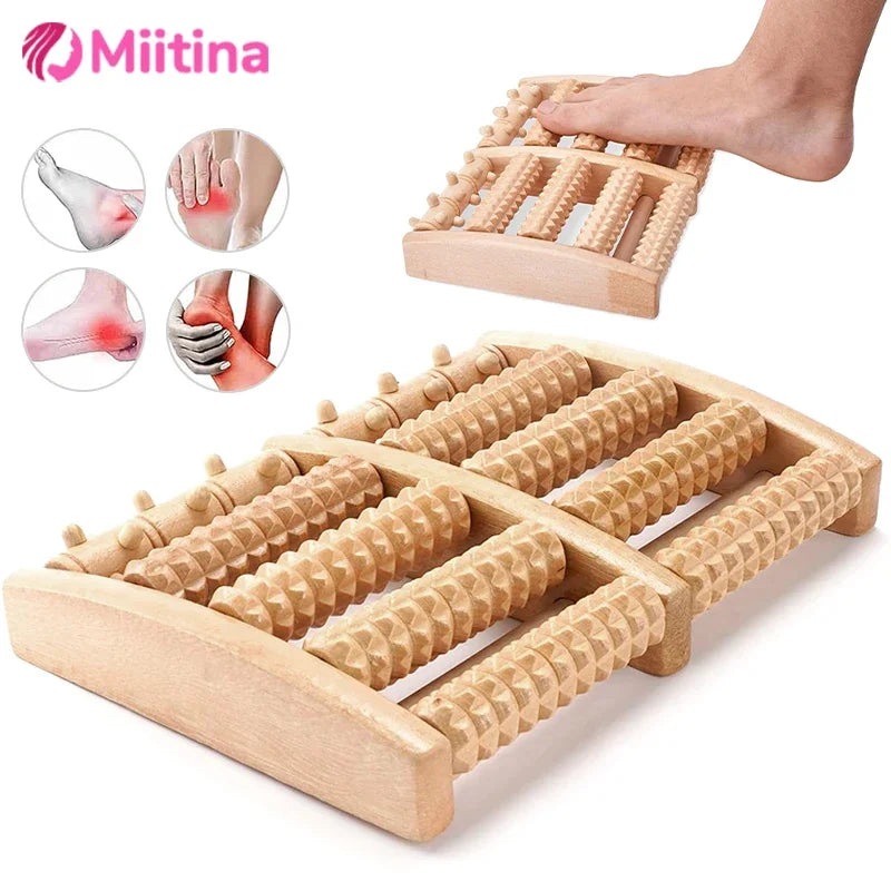 Revitalize Your Feet with the Wooden Foot Roller Massager - Ultimate Relief for Plantar Fasciitis and Enhanced Circulation