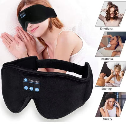 Experience Ultimate Comfort with Our Bluetooth Sleeping Headphones 3D Eye Mask - Wireless, Soft, and Perfect for Travel Naps!