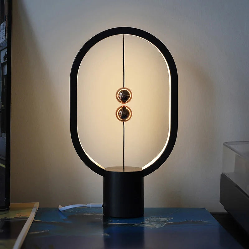 Stylish LED Mini Balance Lamp - Creative Touch Control Night Light for Bedroom & Desk Decor