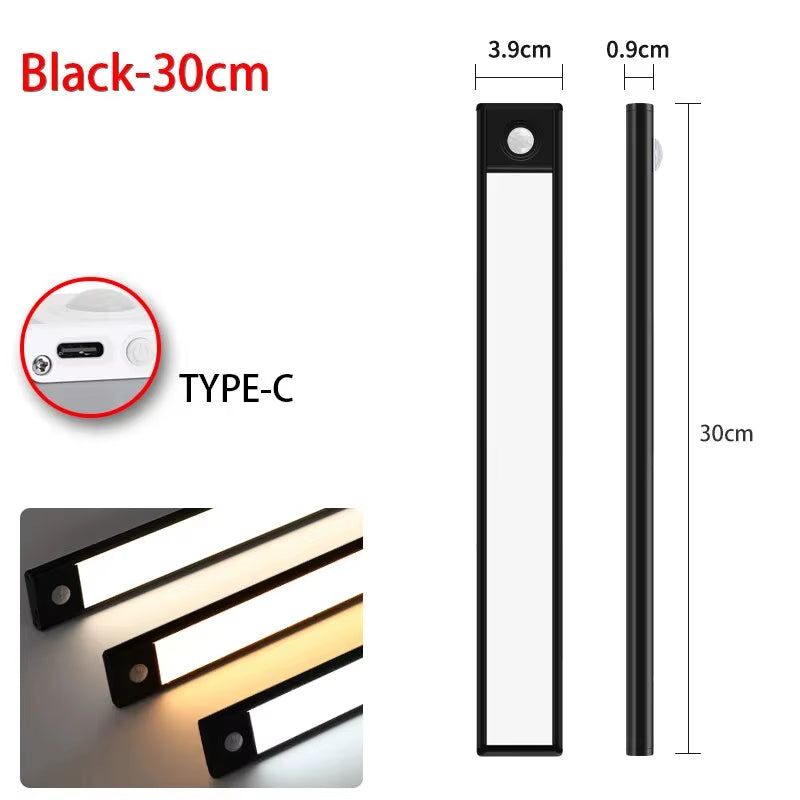 Illuminate Your Space with the LED Motion Sensor Night Light - Perfect for Cabinets, Bedrooms, and Wardrobes!