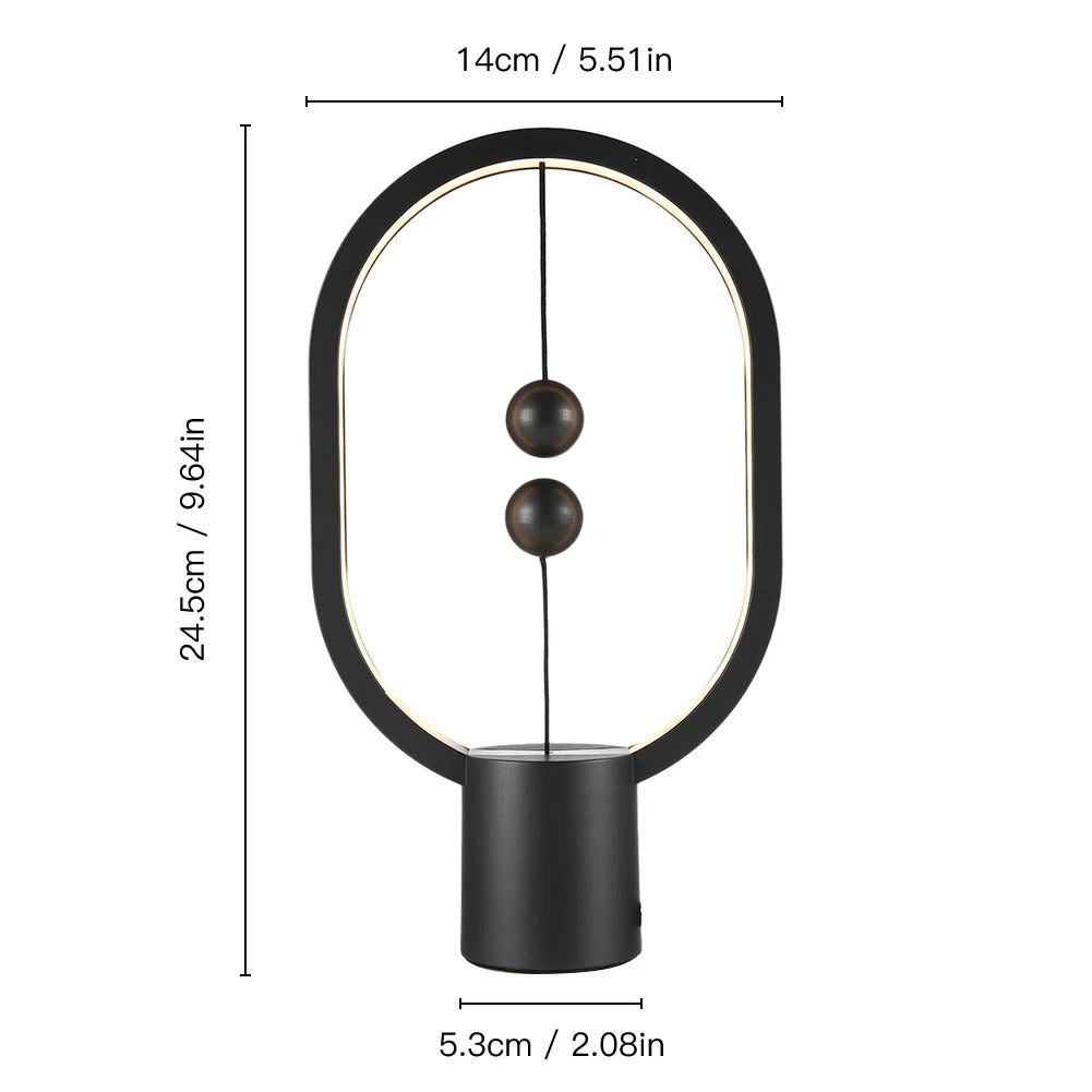 Stylish LED Mini Balance Lamp - Creative Touch Control Night Light for Bedroom & Desk Decor