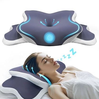 Transform Your Sleep with Our Ergonomic Memory Foam Cervical Pillow – Perfect Neck Pain Relief for Side, Back, and Stomach Sleepers!