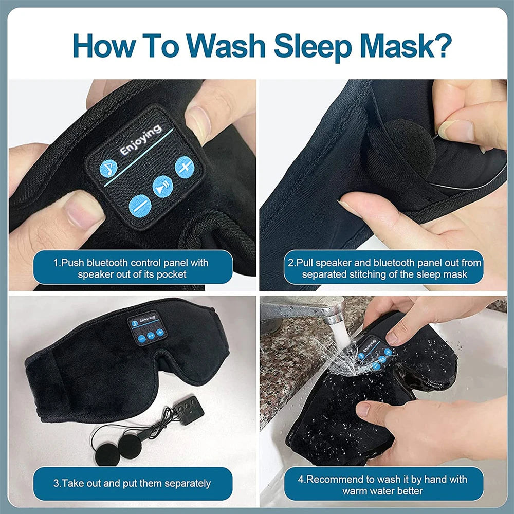 Experience Ultimate Relaxation with Our Bluetooth 3D Eye Mask Headphones – Perfect for Sleep and Music!