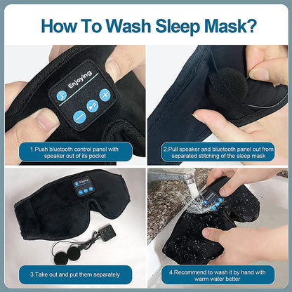Experience Ultimate Relaxation with Our Bluetooth 3D Eye Mask Headphones – Perfect for Sleep and Music!