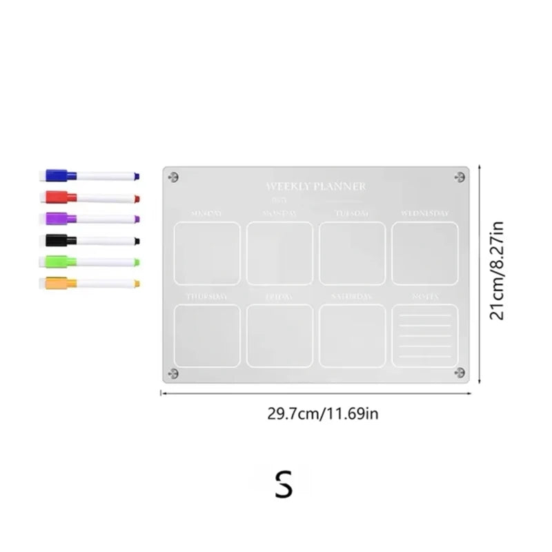 Transform Your Fridge with Our Reusable Dry Erase Calendar Magnet - Perfect for Weekly Planning and Message Boards!