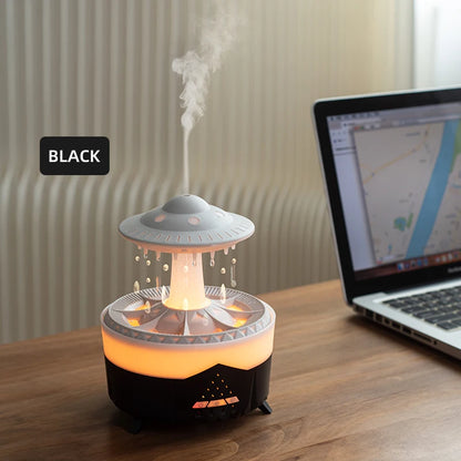 Transform Your Space with the UFO Raindrop Aroma Diffuser - Essential Oil Diffuser with Remote Control and 7 Colorful Lights for a Relaxing Home Atmosphere