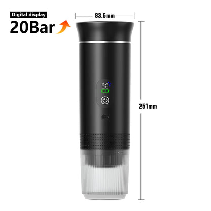 Revolutionize Your Coffee Experience with the Wireless Electric Portable Espresso Machine - Perfect for Home, Car, and Camping!