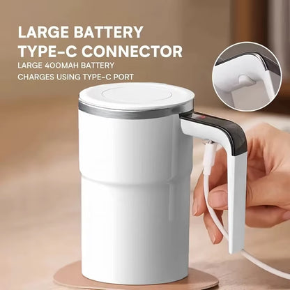 Revolutionary 380ML Electric Self-Mixing Coffee Mug with USB Charging and Waterproof Design - Perfect for Effortless Beverages Anywhere!