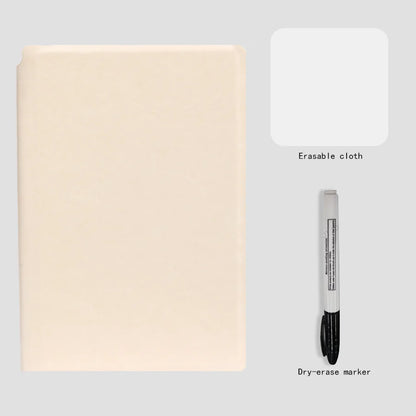 Stylish A5 Reusable Whiteboard Notebook Set - Complete with Pen, Erasing Cloth & Weekly Planner for Effortless Organization