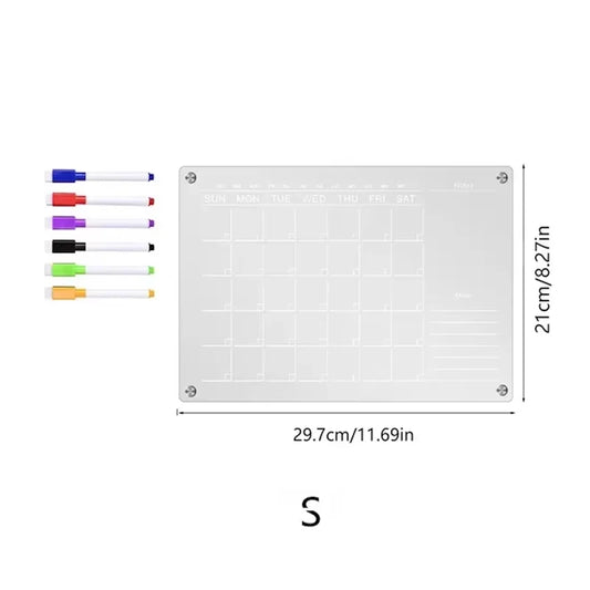 Transform Your Fridge with Our Reusable Dry Erase Calendar Magnet - Perfect for Weekly Planning and Message Boards!