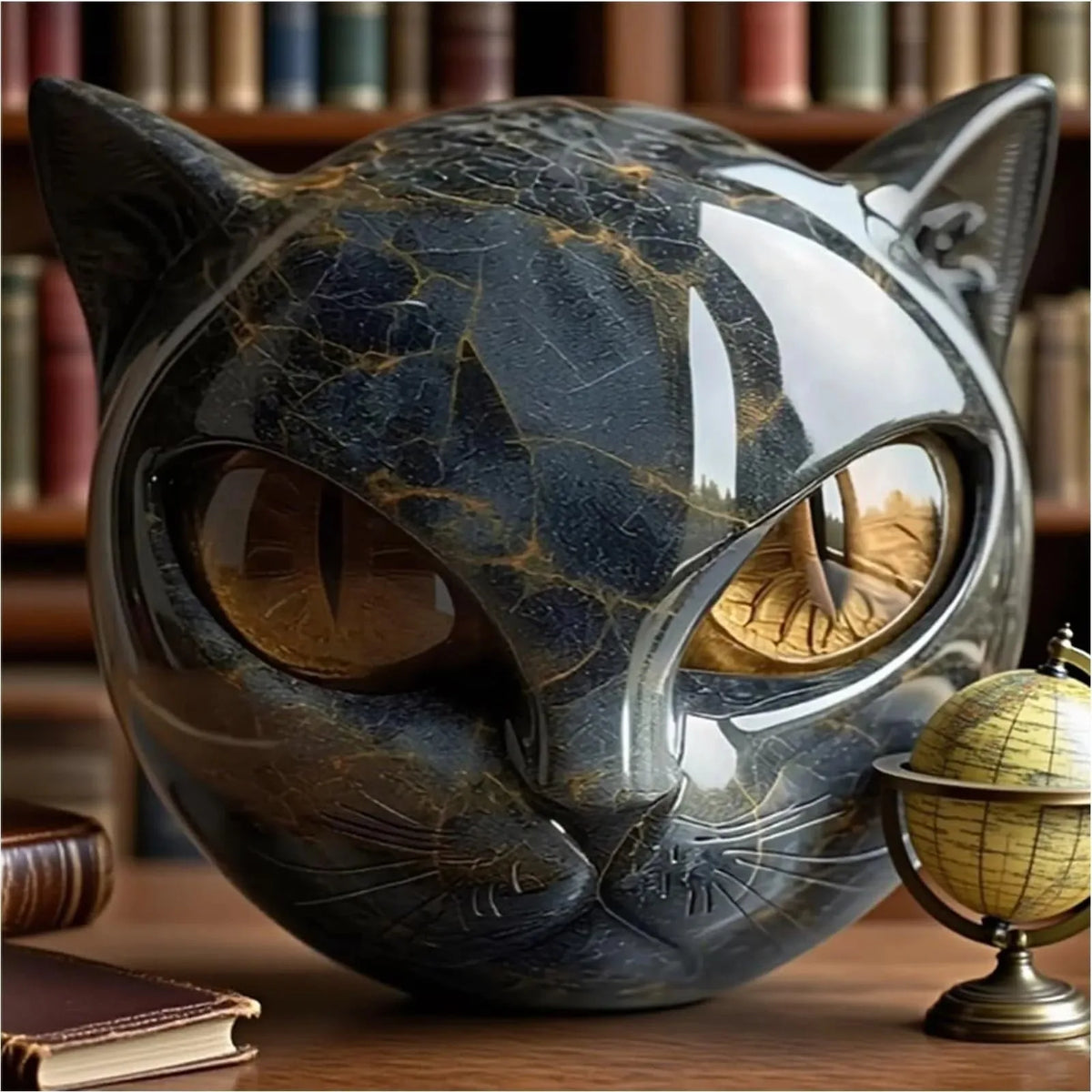 Charming Black Cat Resin Figurine - Perfect Keepsake Gift for Cat Lovers and Office Decor