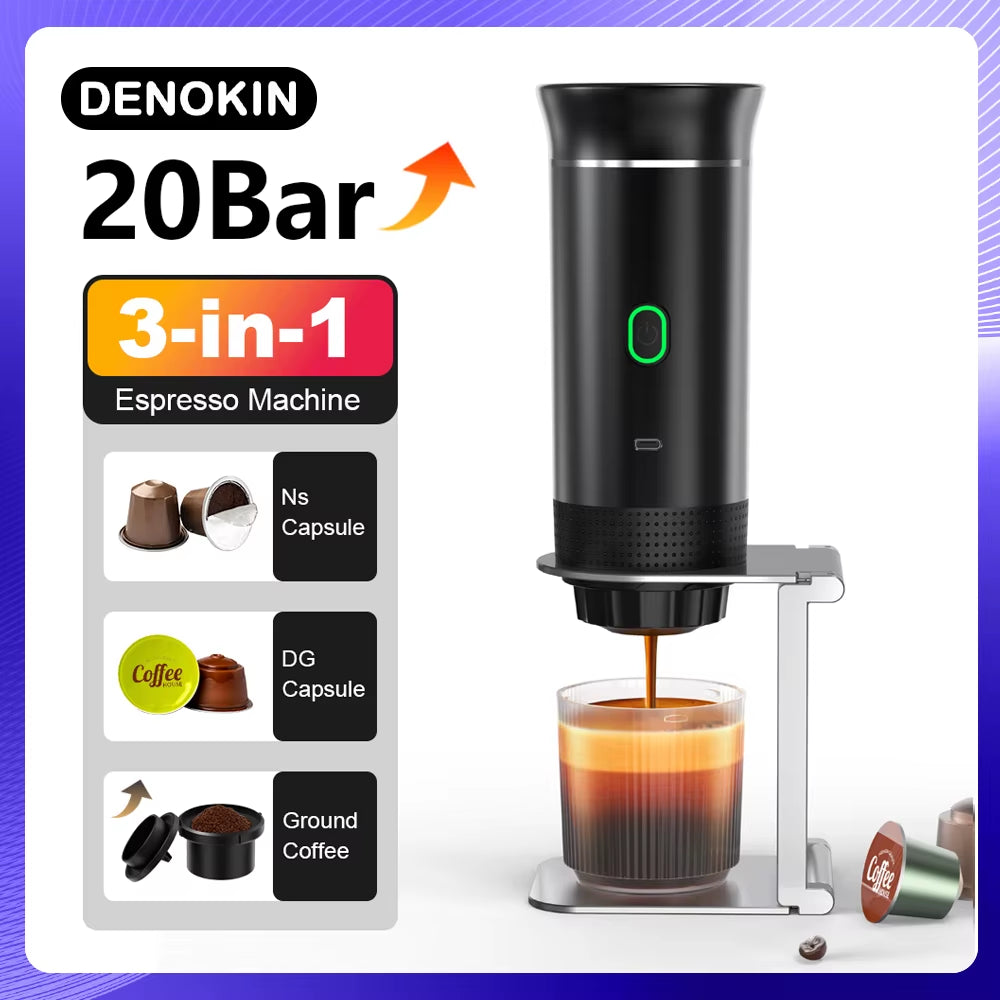 Revolutionize Your Coffee Experience with the Wireless Electric Portable Espresso Machine - Perfect for Home, Car, and Camping!